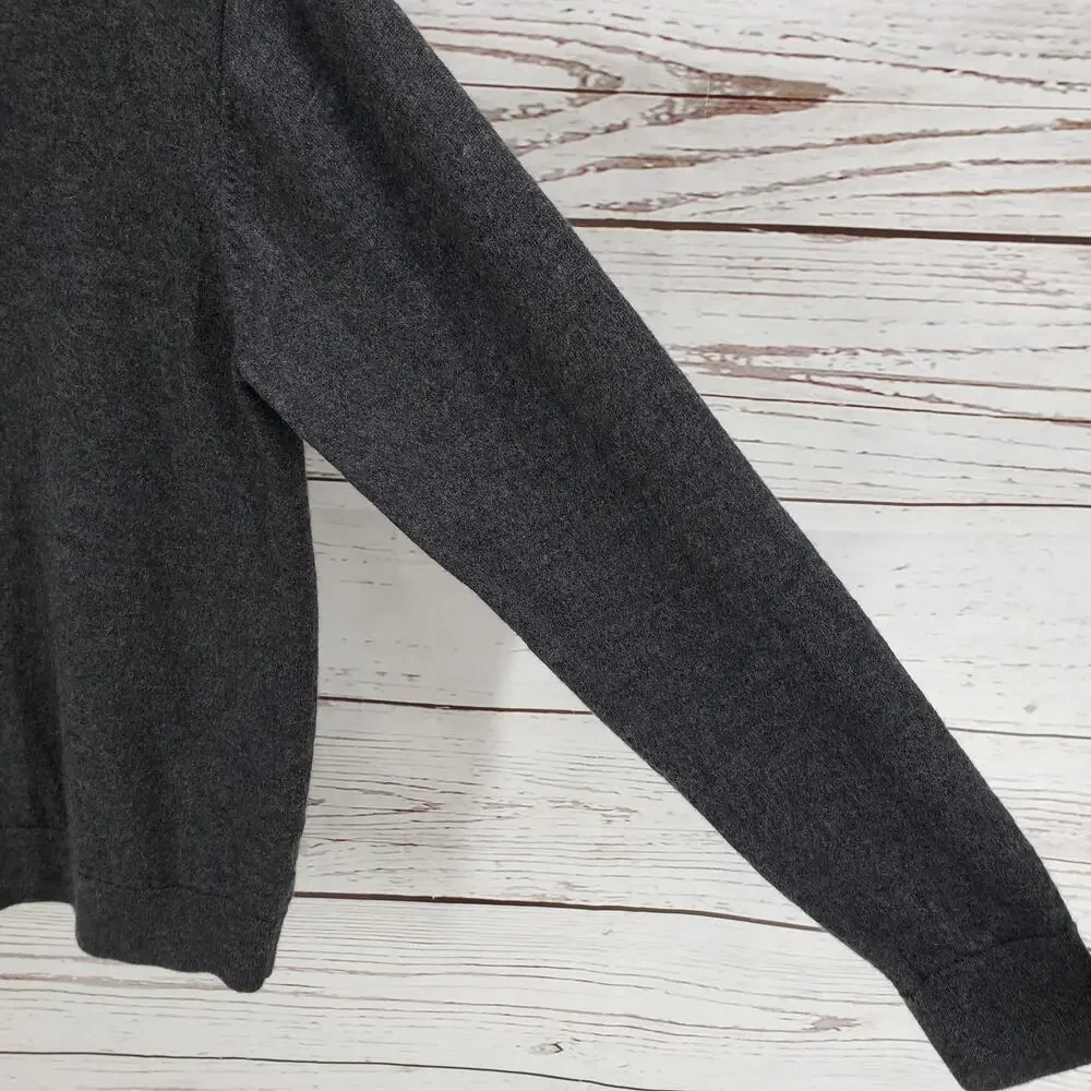 Hart Schaffner Marx Men's Gray Extra Fine Merino Wool Pullover Sweater XL